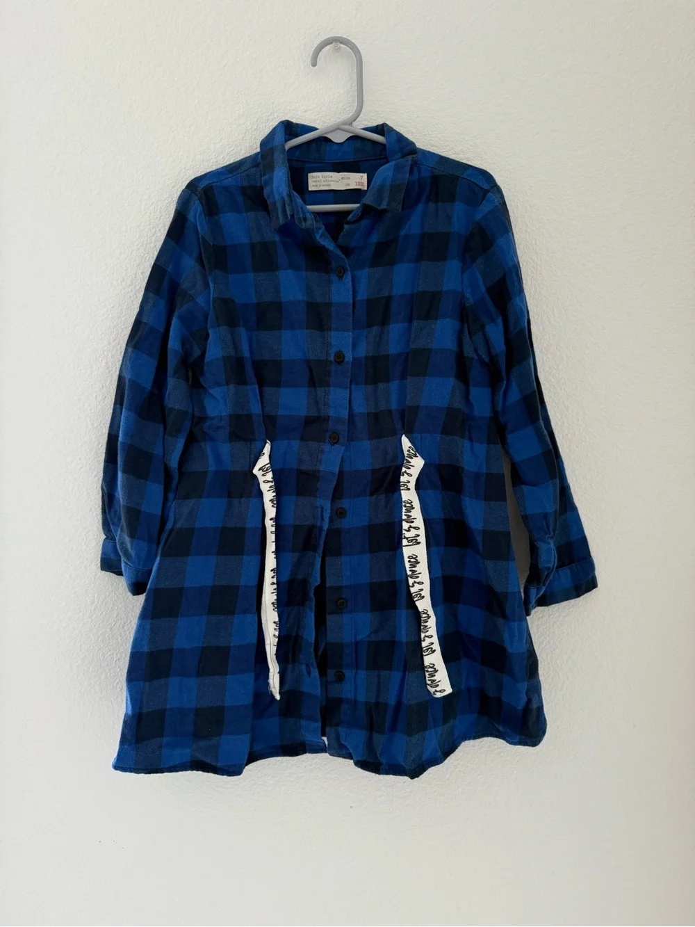 Zara girls plaid shirt dress
